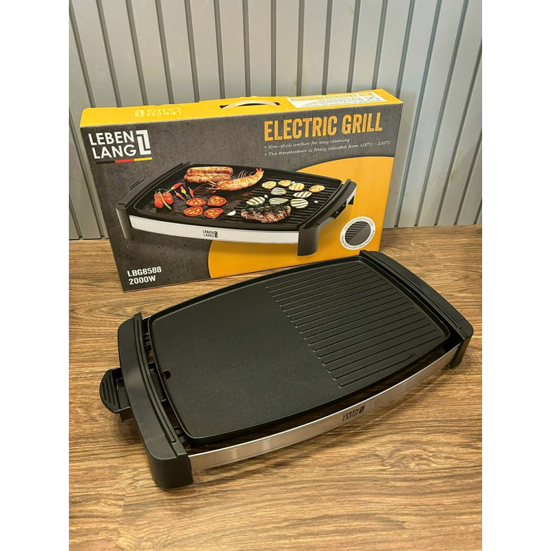 Bếp nướng điện không khói Lebenlang LBG8588, vỉ nướng điện, công suất 2200W, Bảo hành chính hãng 24 tháng