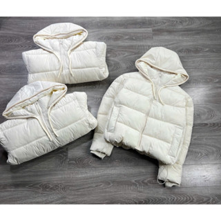 (Model2) Áo phao đi lạnh Z.ara , áo phao đi tuyết, áo khoác đi tuyết (-10•C) áo phao ngắn áo khoác mùa đông, áo phao nữ