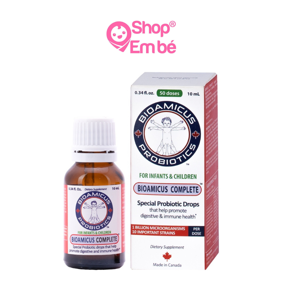 Men vi sinh 10 chủng BioAmicus Complete 10ml hỗ trợ cải thiện hệ vi sinh đường ruột (từ 0 tháng)