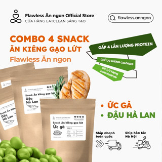 COMBO 4 Snack ăn kiêng Flawless Ăn ngon | Thực phẩm healthy, đồ ăn kiêng eatclean, tăng cơ, giảm mỡ, giảm cân