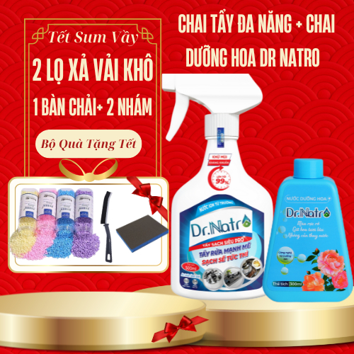 Combo Tẩy Đa Năng Dr Natro, Nước Dưỡng Hoa Dr Natro Làm Sạch Vết Bẩn Và Dưỡng Hoa Tươi Lâu