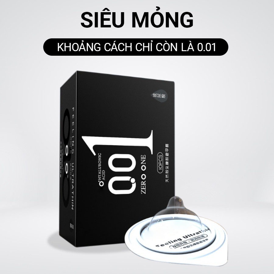 (Tặng quà) Bao cao su Juncai 0.01 Gân gai li ti, bcs siêu mỏng Passion Granule nhiều gel bôi trơn cao cấp, Hộp 10 BCS