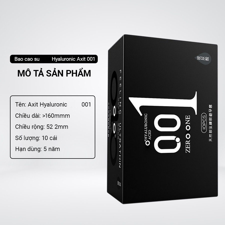 (Tặng quà) Bao cao su Juncai 0.01 Gân gai li ti, bcs siêu mỏng Passion Granule nhiều gel bôi trơn cao cấp, Hộp 10 BCS