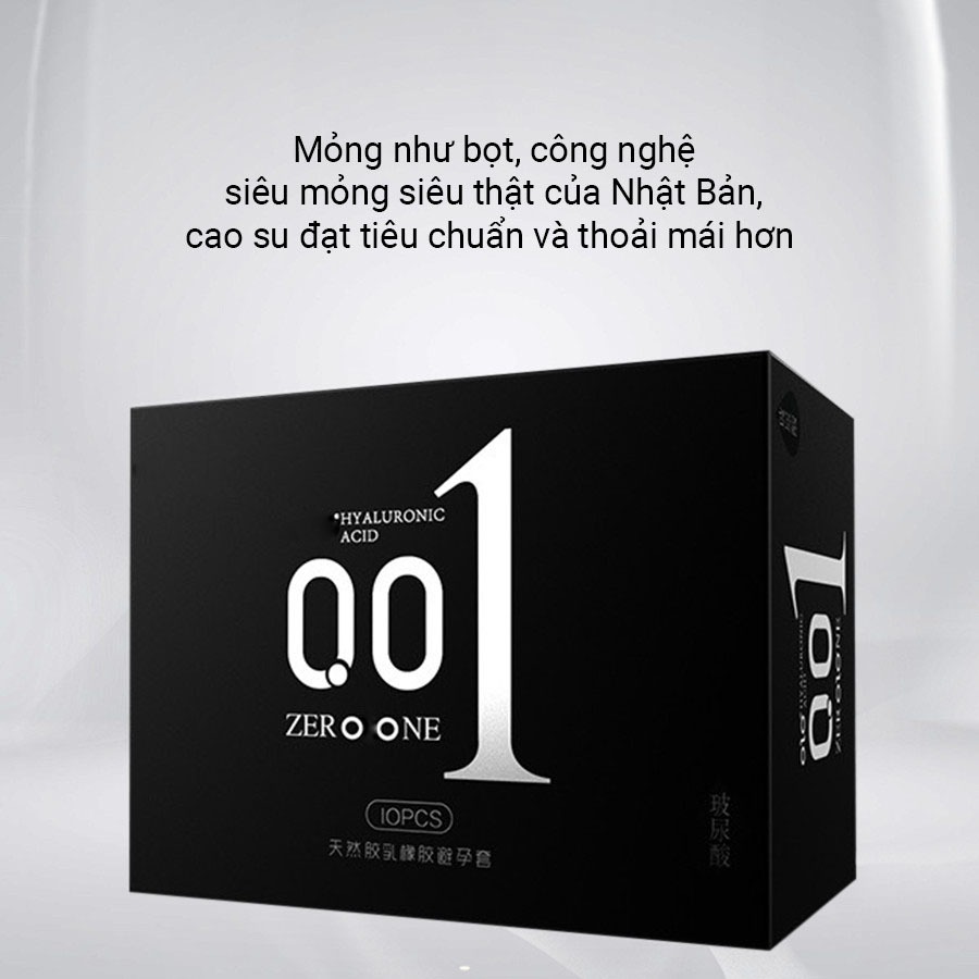 (Tặng quà) Bao cao su Juncai 0.01 Gân gai li ti, bcs siêu mỏng Passion Granule nhiều gel bôi trơn cao cấp, Hộp 10 BCS