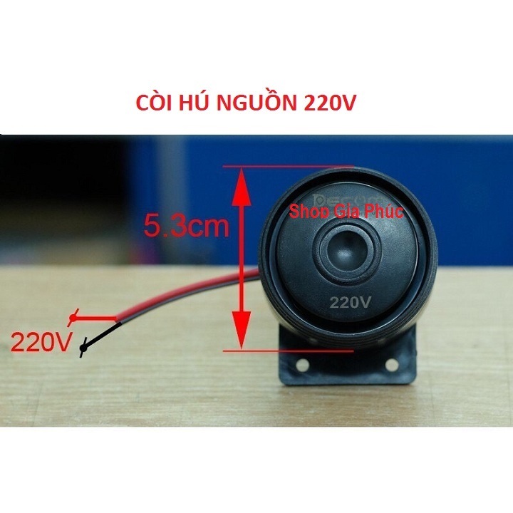 Còi Hú Báo Động Điện Tử 220V Decom - Tiếng Hú Lớn, Lắp Thiết Bị Báo Trộm, Âm Thanh Rõ Ràng