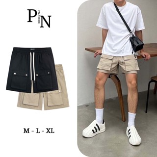  Quần Short Đùi Nam Nữ PN STORE Túi Hộp Cúc Bấm Vải Kaki Hàn Quốc Phong Cách Streetwear Basic  QS04 