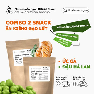  COMBO 2 Snack ăn kiêng Flawless Ăn ngon | Ăn vặt healthy đồ ăn kiêng eatclean tăng cơ giảm mỡ giảm cân | Flawless 