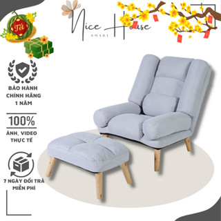 Ghế bành sofa tựa lưng thư giãn chất lượng cao decor phòng có thể ngả nhiều chế độ tặng kèm đôn gác chân cao cấp