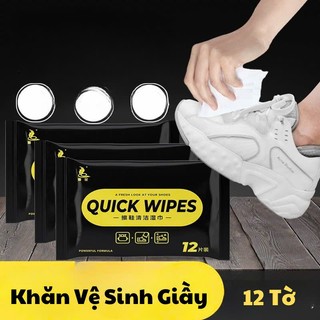 Khăn Lau Vệ Sinh Giầy 12 Tờ Chống Ố Tẩy Sạch Các Vết Bẩn Siêu Tiện Lợi