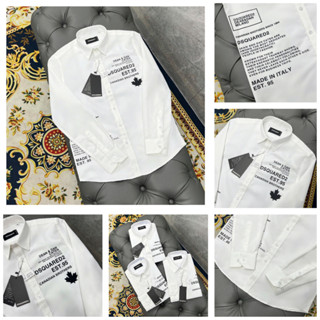  Áo Sơ Mi Dsquared2 Họa Tiết in Chữ Logo Lá Phong Sắc Nét Cực Chất 