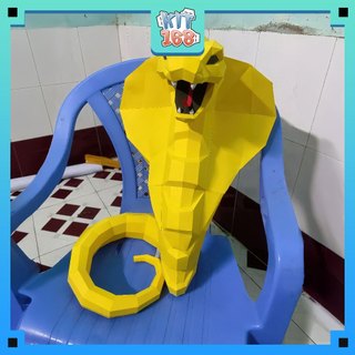 Mô hình giấy động vật Rắn Hổ Mang