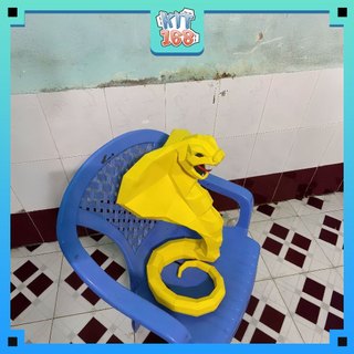 Mô hình giấy động vật Rắn Hổ Mang