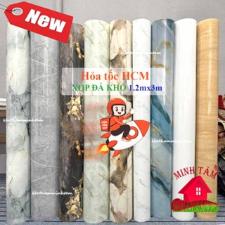 Cuộn Xốp PVC ( 1.2m x 3m ) vân đá hoa cương sẵn keo tự dính, siêu đẹp chống thấm nước, phủ bóng
