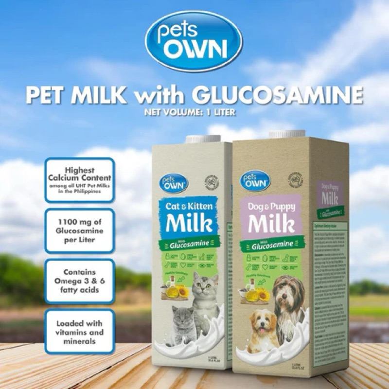  Sữa Tươi cho Cún & Mèo Pets Own Glucosamin Úc 1L 