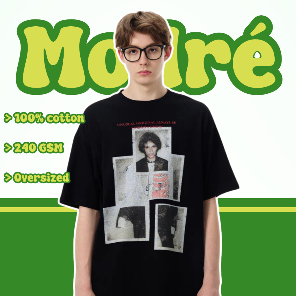 Áo thun MODRÉ Unusual Original Portrait form oversize nam nữ phong cách Hàn Quốc đơn giản dễ phối