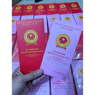 combo 30 bao lì xì BĐS đỏ hồng và thần tài khai xuân như ý