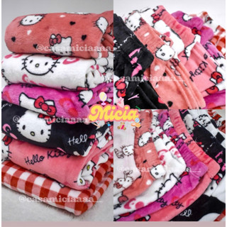 (SẴN HÀNG) (Hoả Tốc) Quần dài ngủ bông CASAMICIA hoạ tiết Hello Kitty 🐱