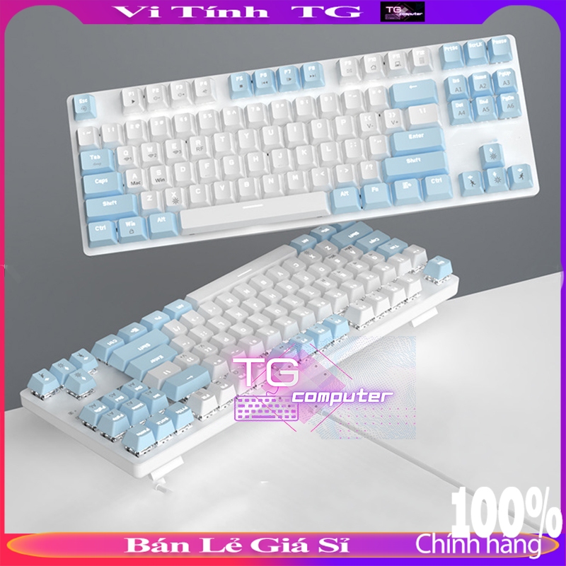 BÀN PHÍM CƠ Máy Tính Màu Hồng Led RGB - Màu xanh Chơi Game Dùng Văn Phòng Cực Đã - PHÍM CƠ 87 phím | BigBuy360 - bigbuy360.vn