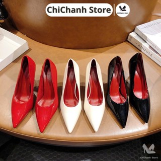  Giày cao nữ ball gót sơn lót đỏ gót ly cao 9cm da bóng mềm mịn tôn dáng G288 
