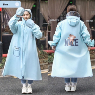 Áo mưa thời trang PTLUXURY in hình gấu có khoá kéo tiện lợi [ Hàng Nội Địa Trung ]