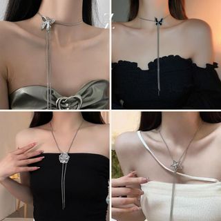  Vòng Cổ Nữ Hình Bướm Dây Dài Tự Điều Chỉnh ZDCBB01 