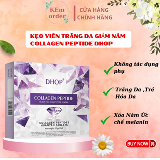 Viên Uống Trắng Da Giảm Nám Trẻ Hóa Collagen Peptide DHOP 30vien _ LÀm Đều Màu Da, Giảm Đốm Nâu -Trắng Toàn Thân