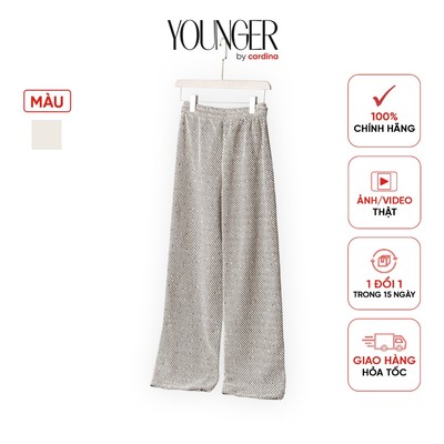 Quần Jersy Younger by CARDINA chất liệu nhung dày dặn co giãn nhẹ ống suông phong cách trẻ trung hiện đại 4QDT21