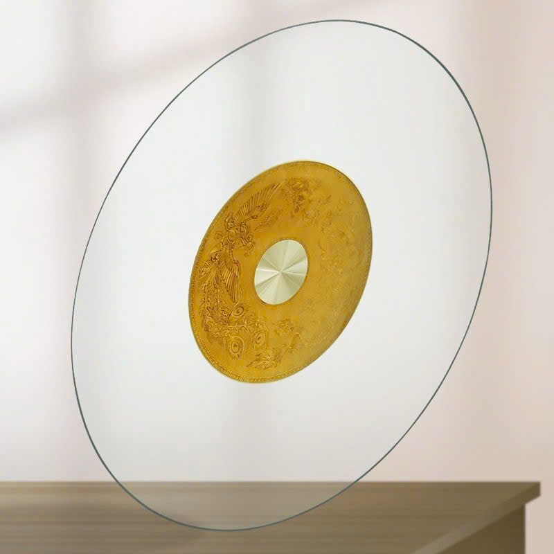 Kính cường lực bàn ăn tại nhà bàn xoay tròn mâm xoay kính xoay bàn xoay đế khách sạn tròn lớn