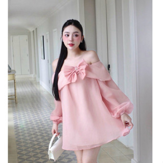  BYBYPIL FREESIZE  VERA-Đầm trễ vai babydoll công chúa tiểu thư đi chơi hẹn hò đi tiệc BYBYPIL 