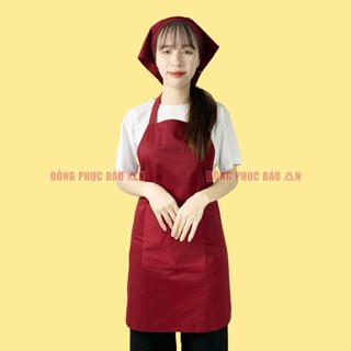 Tạp Dề Dài Màu Đỏ Đô Đẹp, Tạp Dề Vải Kaki Giá Rẻ