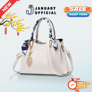 [SHOP UY TÍN] Túi xách nữ đeo chéo, đeo vai kèm khăn lụa đẹp sang trọng, quý phái - January GC07