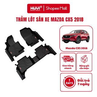  Thảm lót sàn xe Mazda CX5  2018-hiện tại  nhựa TPE đúc 3D tràn viền chính hãng HUVI Việt Nam 