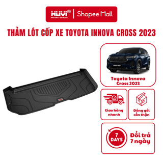 Thảm lót cốp xe Toyota Innova Cross (2023-hiện tại) nhựa TPE đúc 3D chính hãng HUVI Việt Nam