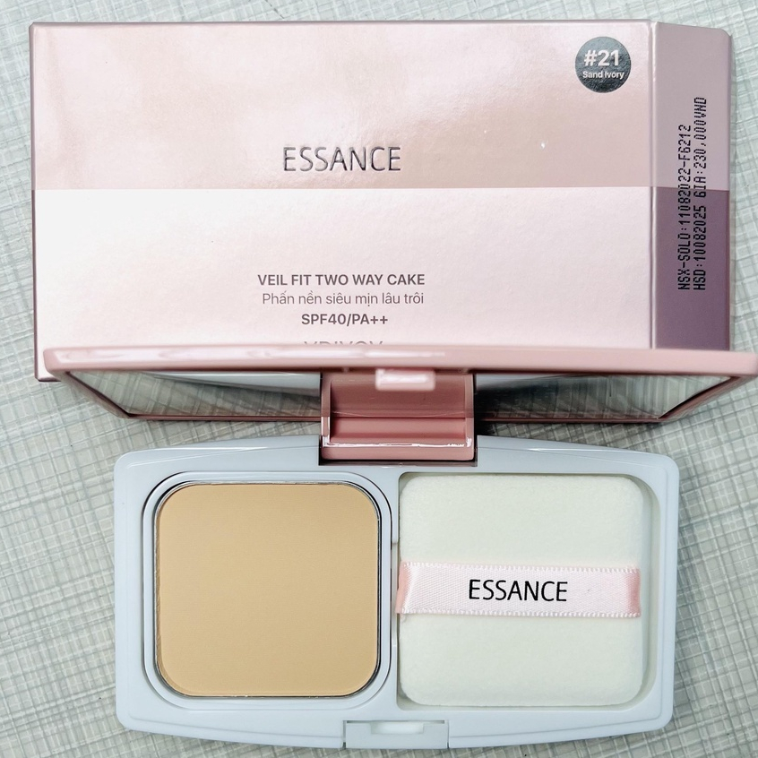 Phấn nền dưỡng trắng siêu mịn Essance White Fit Two Way Cake SPF40/PA++ 7g