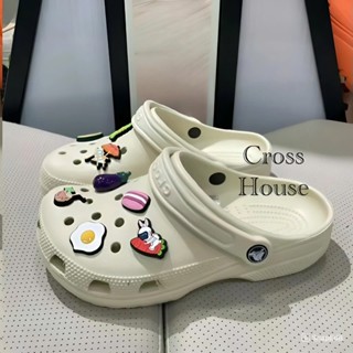[Full Box] Dép sục Cross Classic Clog nam nữ siêu êm - Tặng kèm sẵn 12 hình gắn dép