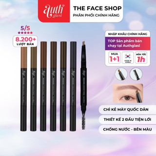 Chì kẻ mày TFS Designing Eyebrow Pencil The Face Shop 2 đầu màu 03-05 kẻ cực thích