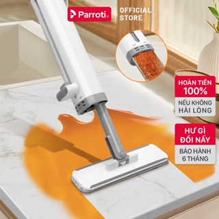 Cây Lau Bàn Bếp Tự Vắt  Có Gạt Nước 2 Miếng Lau, Cây Lau Mini, Lau Bàn, Lau Kính, Gạt Nước Parroti Clean Go - CG01