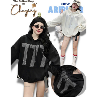 Áo đôi, áo nỉ hoodie nam nữ ép đá 777 siêu hot. Hàng lót nhung cao cấp/Áo nỉ phối tay quảng châu from rộng