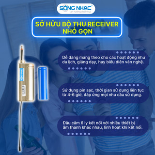 Micro Karaoke Không Dây Guinness M-830D, Chỉnh Echo, Bass, Treble Trên Thân, Micro Du Lịch,Giảng Dạy