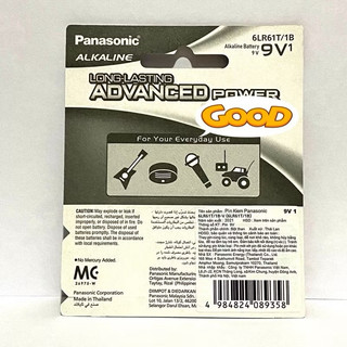 Pin 9V Alkaline Panasonic Hàng Chính Hãng Vỉ 1 Viên - Made in ThaiLand