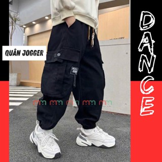 Quần túi hộp cho bé trai kaki dáng jogger nhảy hiphop, đứng form, co dãn mềm cho bé 21kg đến 58kg