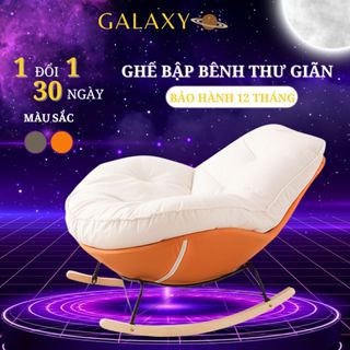 Ghế Lười GALAXY Ghế Bập Bênh Thư Giãn Khung Sắt Chắc Chắn Bọc Da Màu Xanh Cam Nệm Bông Mềm - B16