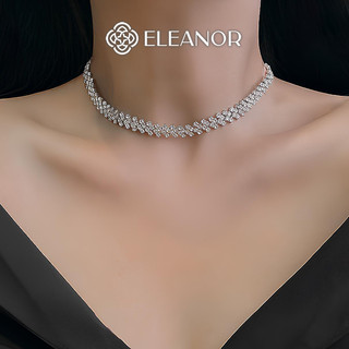 Dây chuyền nữ Eleanor Accessories choker hình ziczac dính đá phụ kiện trang sức vòng cổ 9289