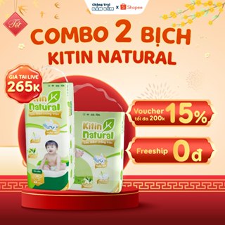 [ Combo 2 Bịch ] Tã Bỉm KITIN NATURAL size NB56/S50/M44/L40/XL38/2XL36/3XL34/4XL30, thấm hút 1200ml, tã dán bỉm quần