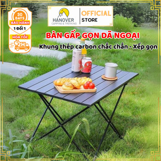 Bàn Gấp Gọn Camping Ngoài Trời Khung Thép Carbon Cao Cấp Tiện Lợi, Bàn Xếp Cắm Trại Câu Cá Picnic