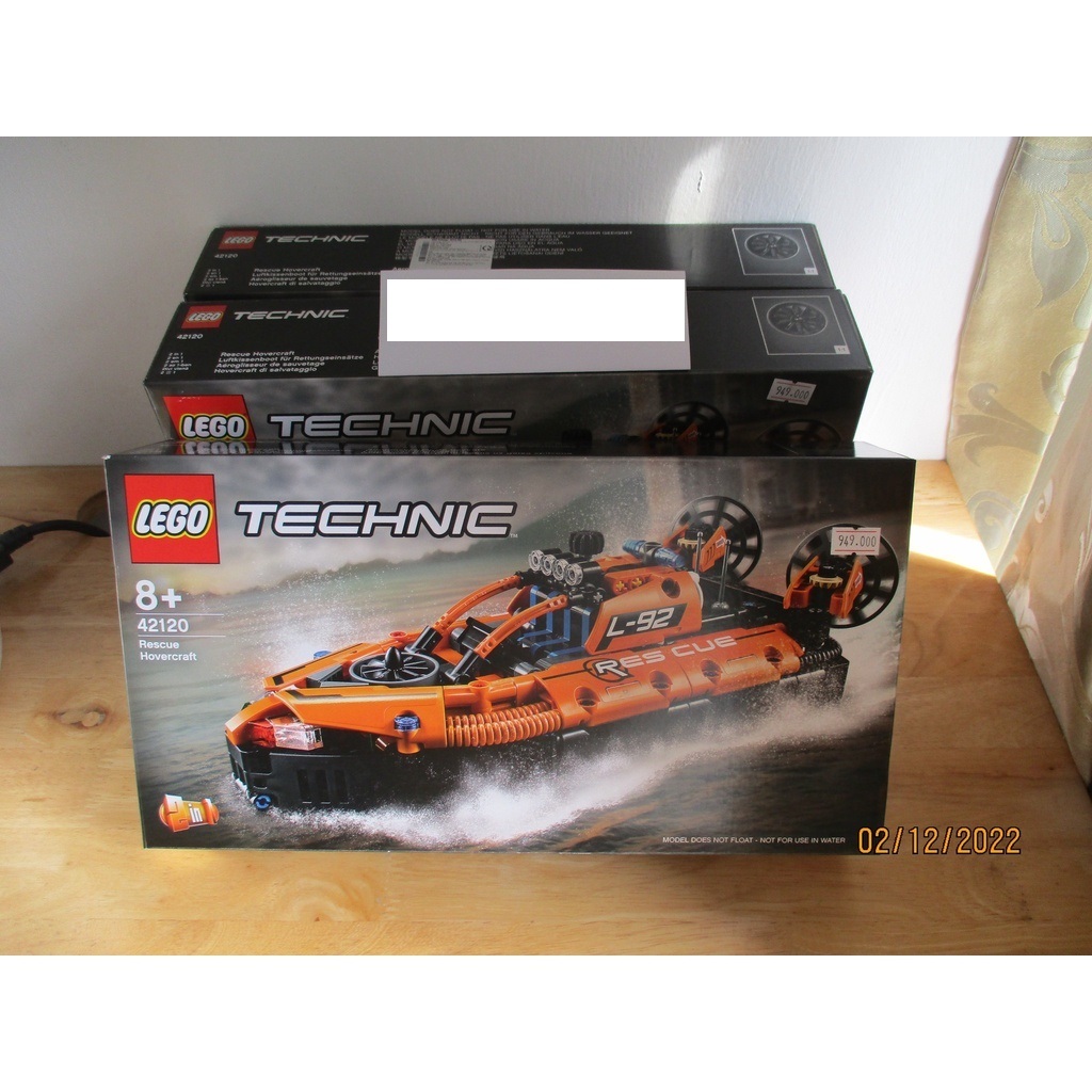 LEGO Technic Rescue Hovercraft 42120 Model Building Kit (457 Pieces, MISB, Genuine LEGO)