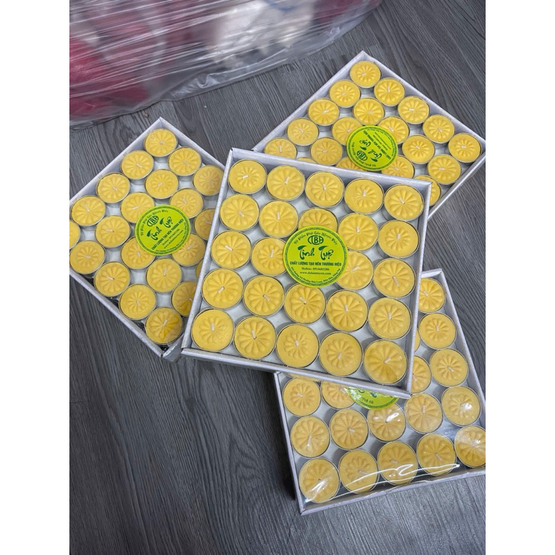Nến bơ tealight nến thắp sáng hộp 100v cháy 2h