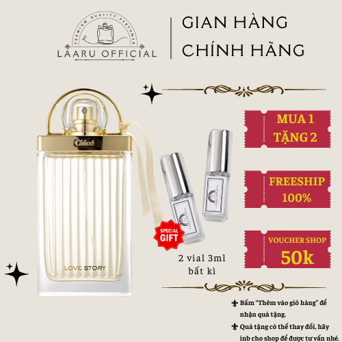Nước hoa chiết nữ Chloé Love Story For Women EDP lãng mạn, nhẹ nhàng - Chính hãng, thơm lâu - 10ml