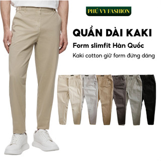 Quần Kaki Nam Kaki Hàn Quốc Phú Vy Fashion Form Slimfit Lưng Thun Vừa Vặn Thoải Mái ( QDHQLT06 )
