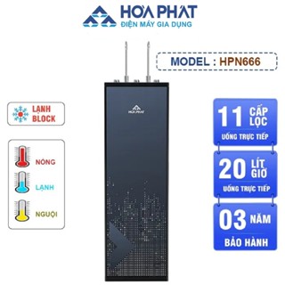 Máy lọc nước RO Hòa Phát 3 chức năng HPN666 - Hệ thống 11 lõi đúc - Bảo hành 3 năm